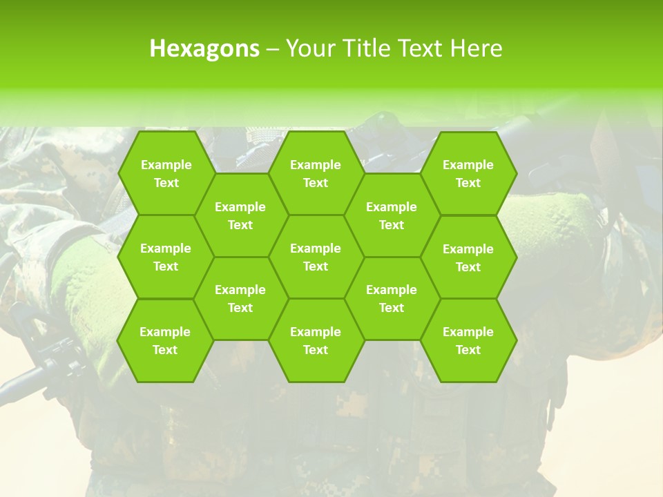 Holding American Marines PowerPoint Template