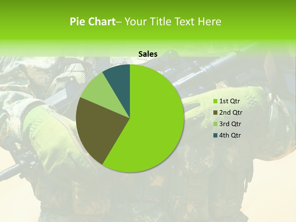 Holding American Marines PowerPoint Template