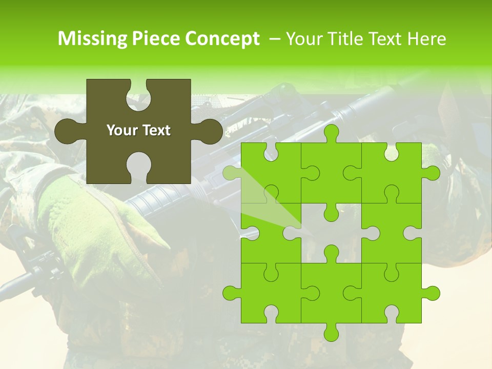 Holding American Marines PowerPoint Template