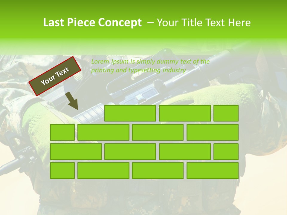 Holding American Marines PowerPoint Template