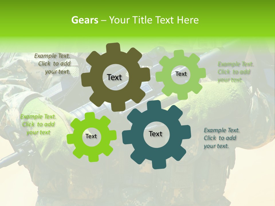 Holding American Marines PowerPoint Template