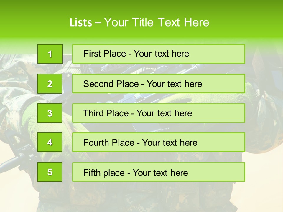 Holding American Marines PowerPoint Template