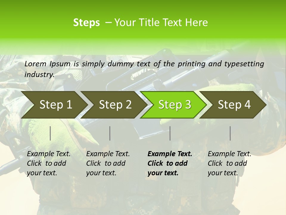 Holding American Marines PowerPoint Template