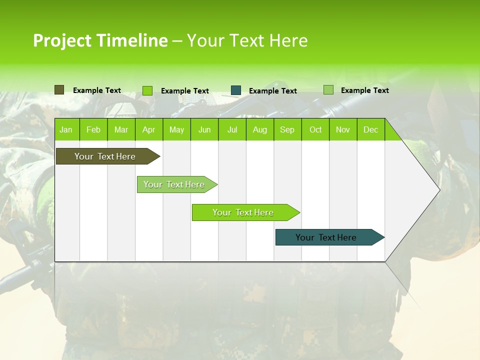 Holding American Marines PowerPoint Template