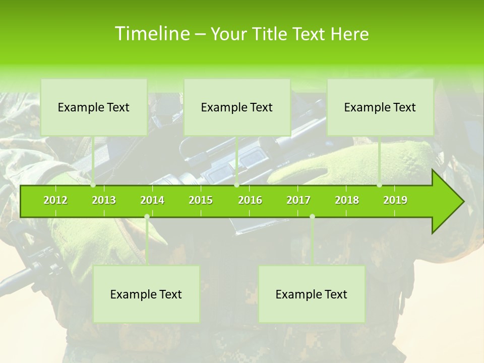 Holding American Marines PowerPoint Template