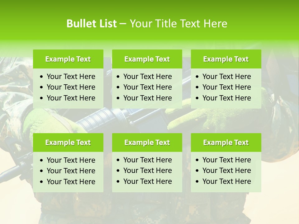 Holding American Marines PowerPoint Template