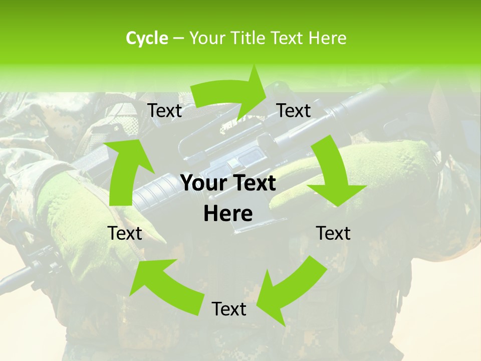 Holding American Marines PowerPoint Template