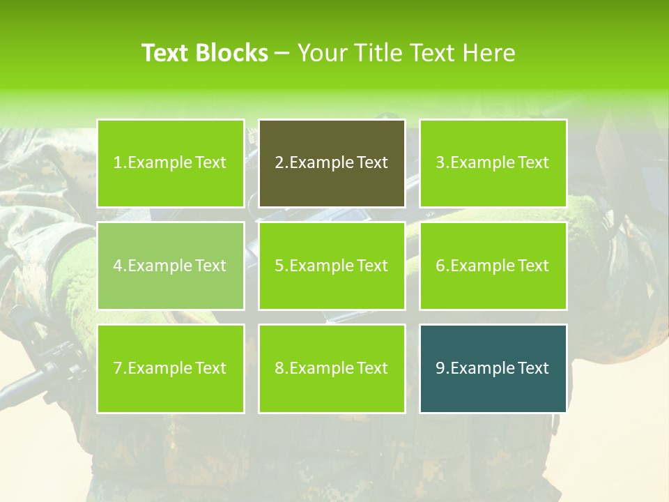 Holding American Marines PowerPoint Template