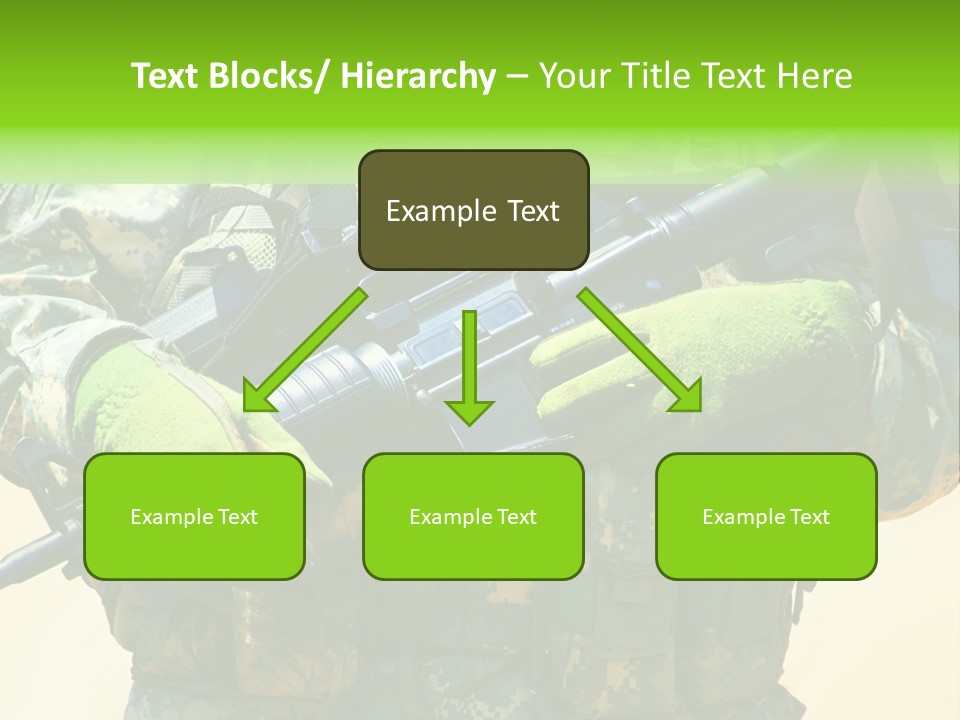 Holding American Marines PowerPoint Template