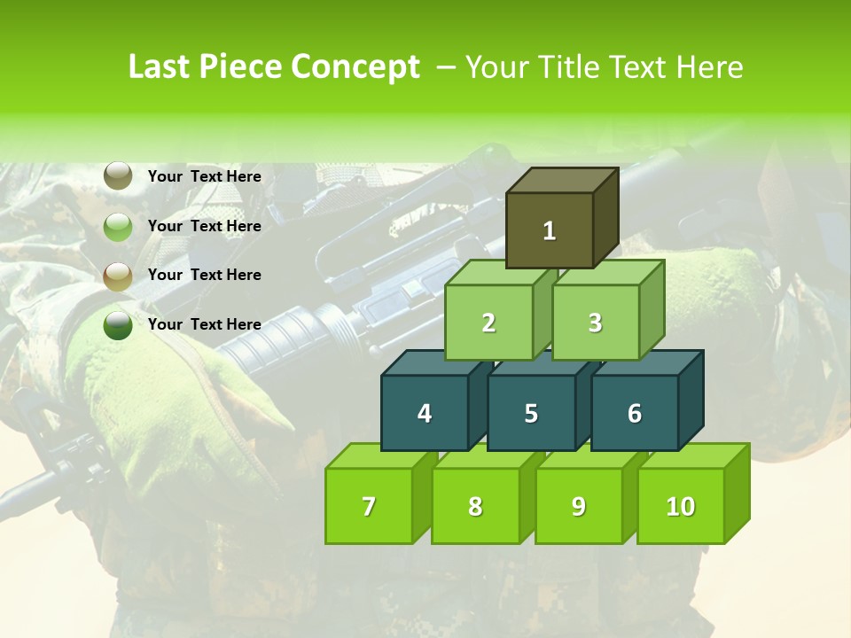 Holding American Marines PowerPoint Template