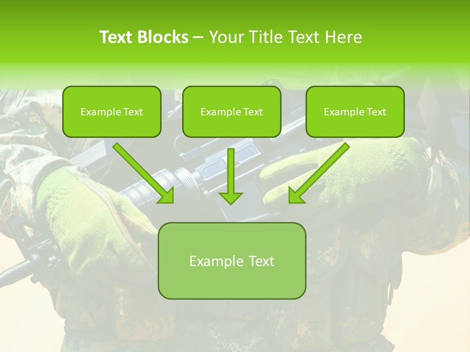 Holding American Marines PowerPoint Template