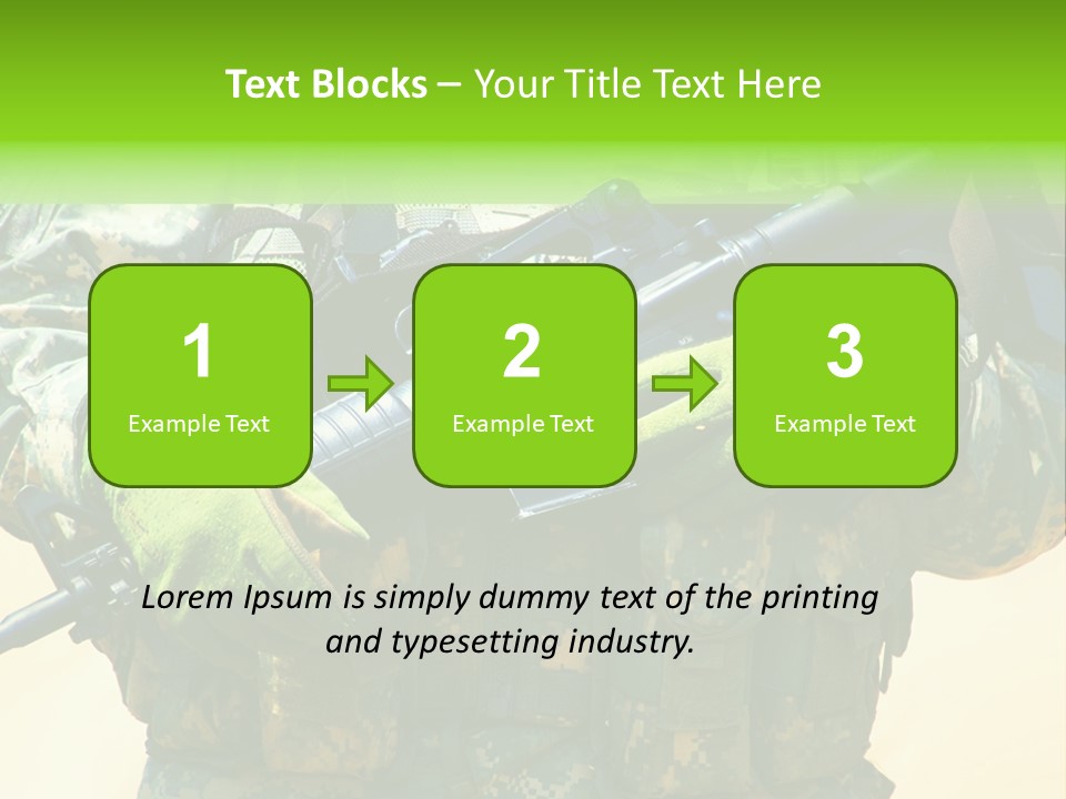 Holding American Marines PowerPoint Template