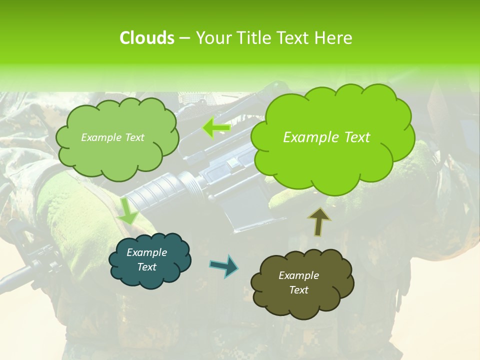 Holding American Marines PowerPoint Template