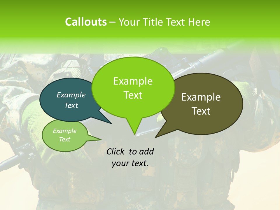 Holding American Marines PowerPoint Template