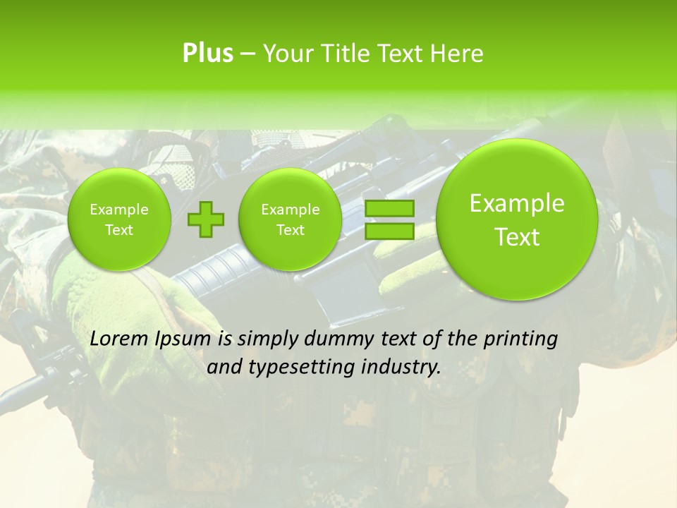 Holding American Marines PowerPoint Template