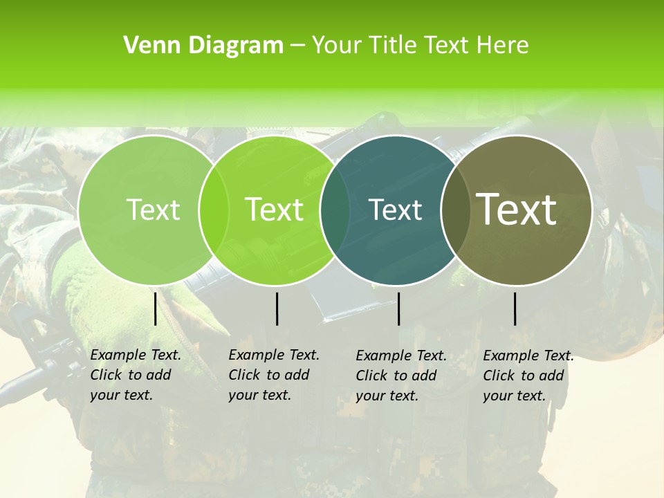 Holding American Marines PowerPoint Template