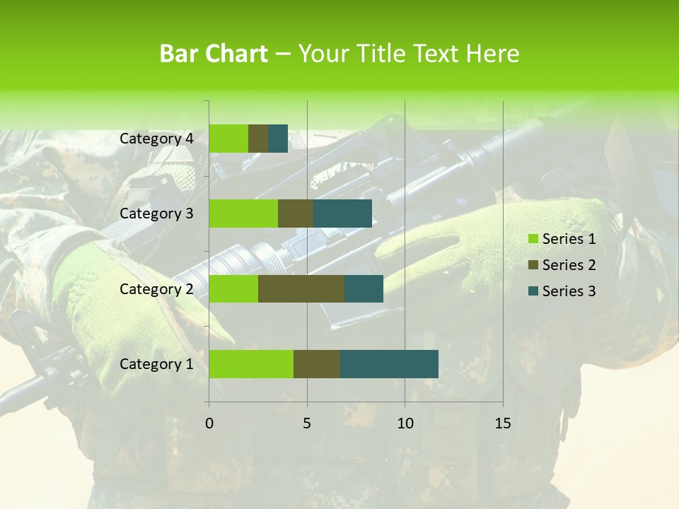 Holding American Marines PowerPoint Template