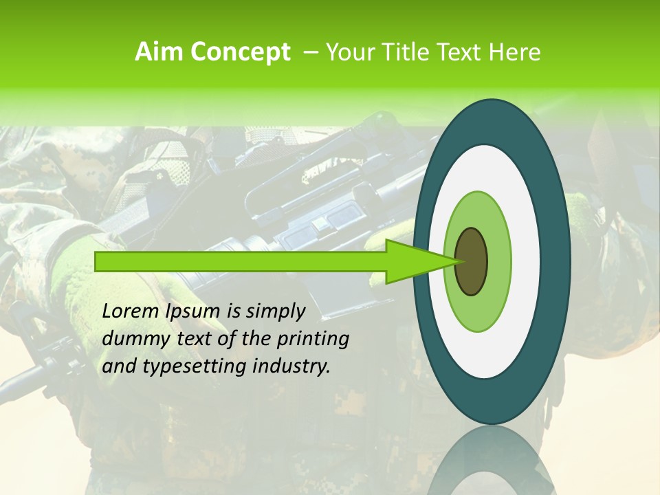 Holding American Marines PowerPoint Template