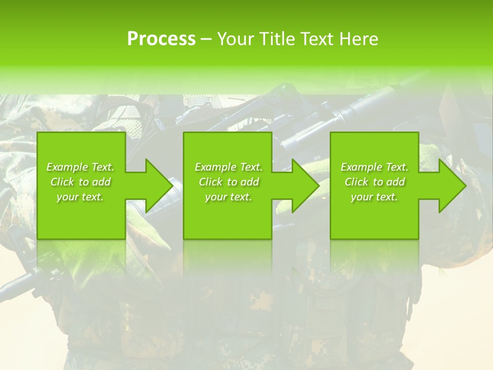 Holding American Marines PowerPoint Template