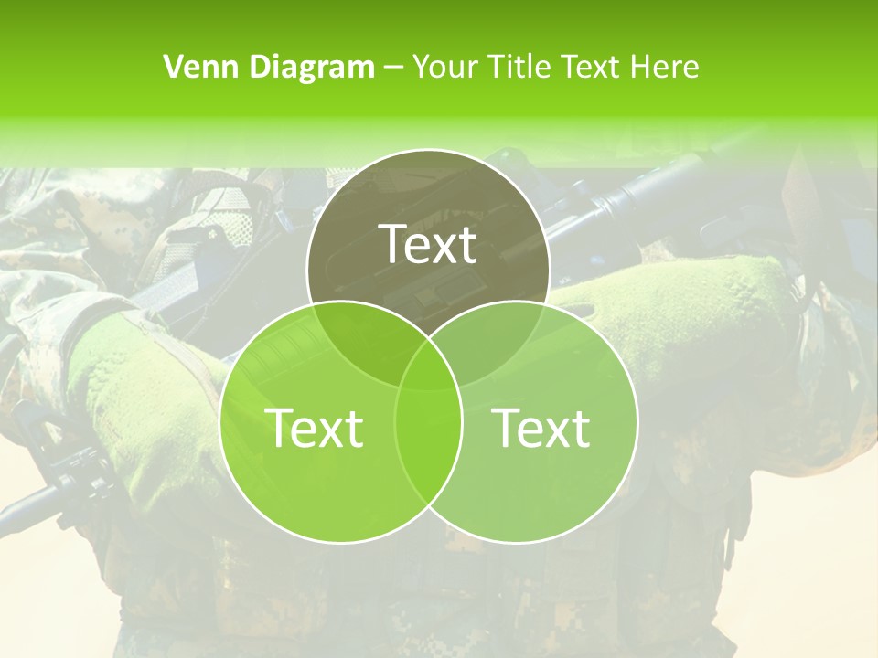 Holding American Marines PowerPoint Template