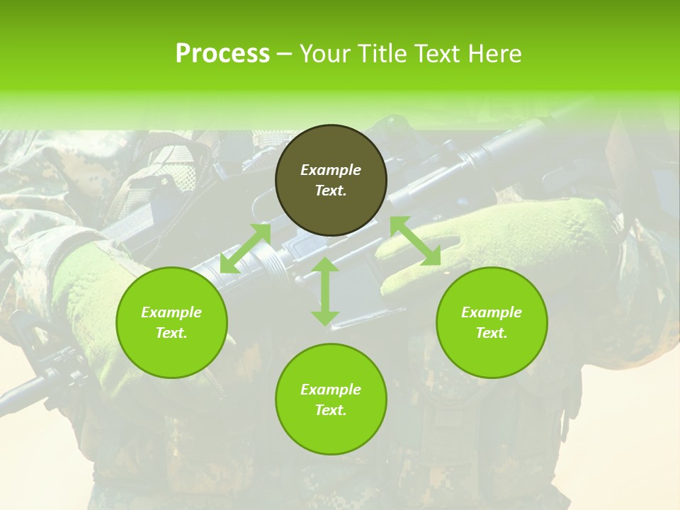 Holding American Marines PowerPoint Template