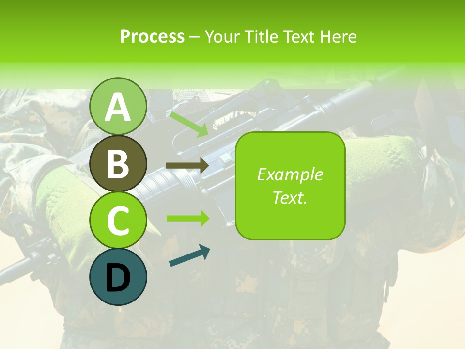 Holding American Marines PowerPoint Template