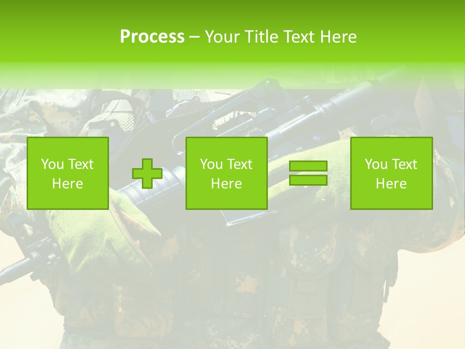 Holding American Marines PowerPoint Template