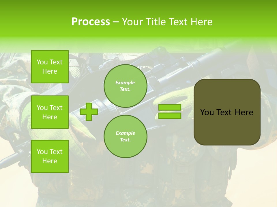 Holding American Marines PowerPoint Template