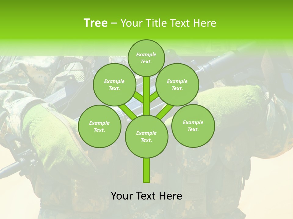 Holding American Marines PowerPoint Template