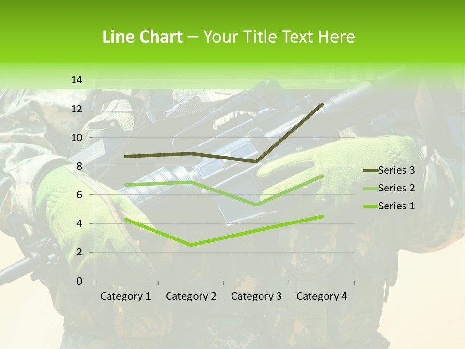 Holding American Marines PowerPoint Template