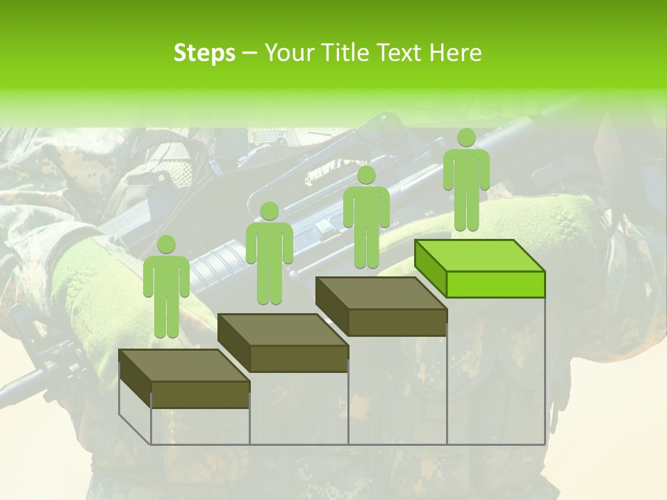 Holding American Marines PowerPoint Template