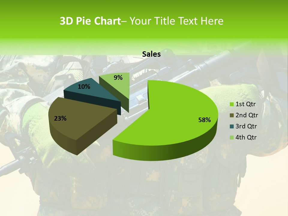 Holding American Marines PowerPoint Template