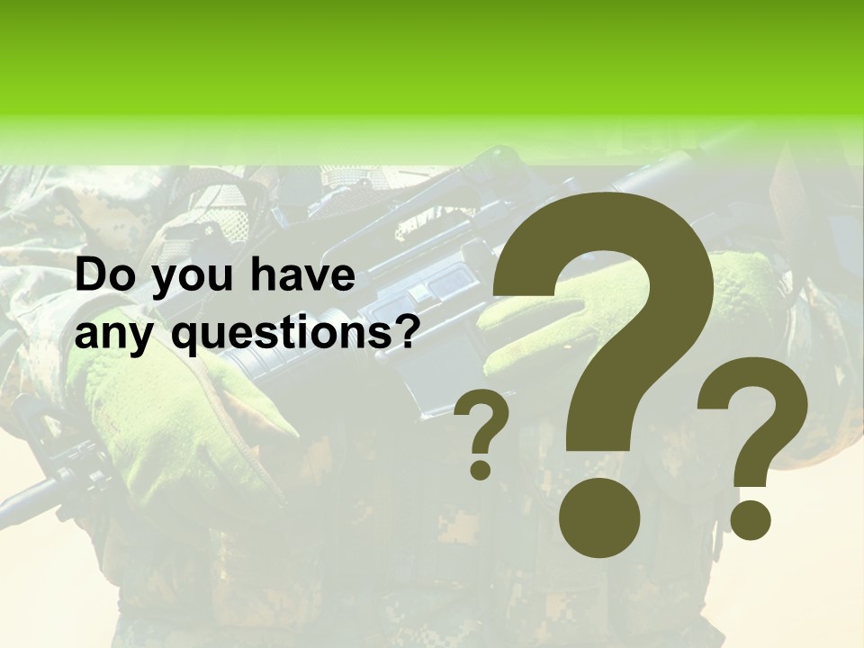 Holding American Marines PowerPoint Template