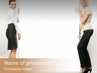 Casual Advertising Person PowerPoint Template