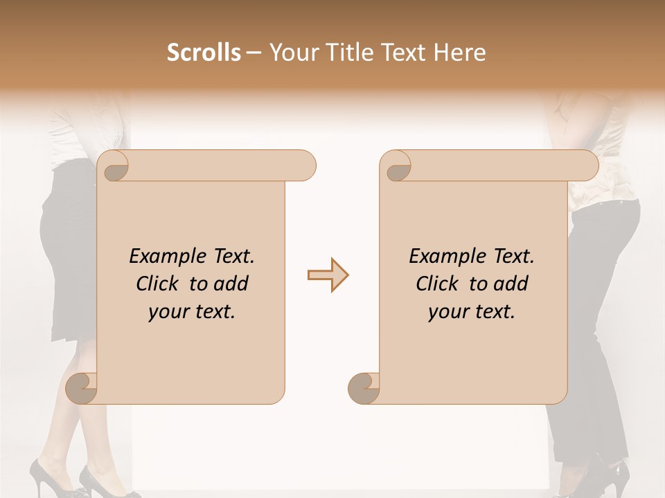 Casual Advertising Person PowerPoint Template