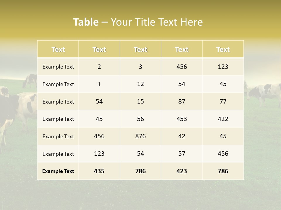 Meadow Farmland Grazing PowerPoint Template