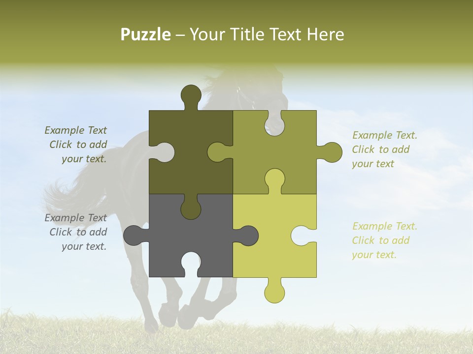 Event Fast Horse Horse PowerPoint Template