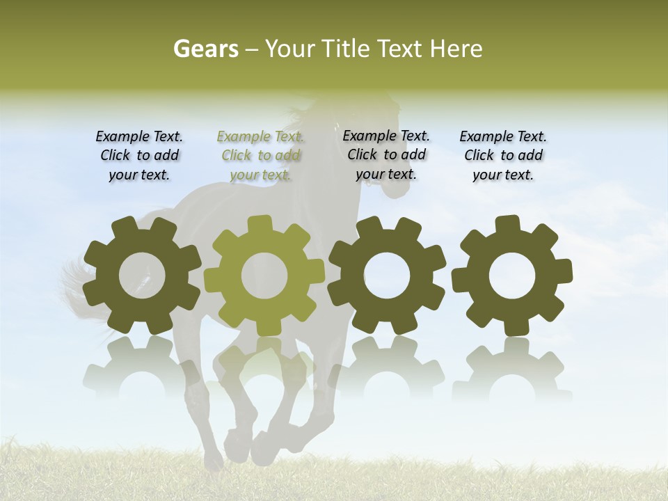 Event Fast Horse Horse PowerPoint Template