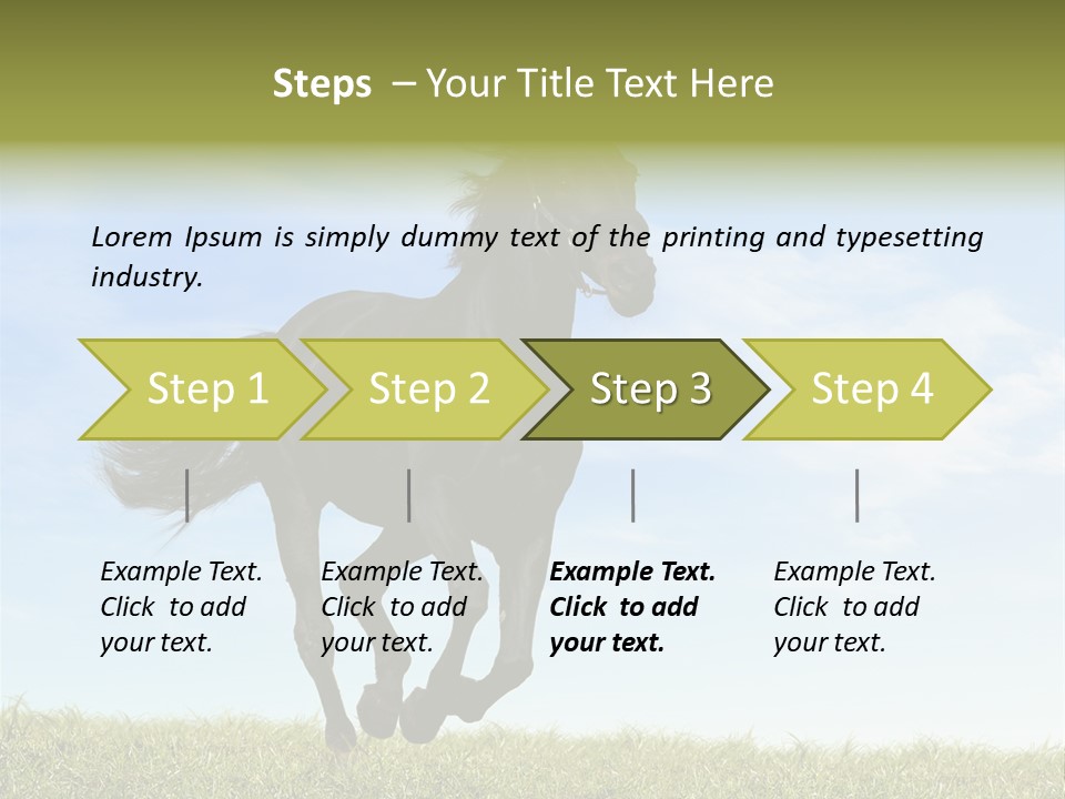 Event Fast Horse Horse PowerPoint Template