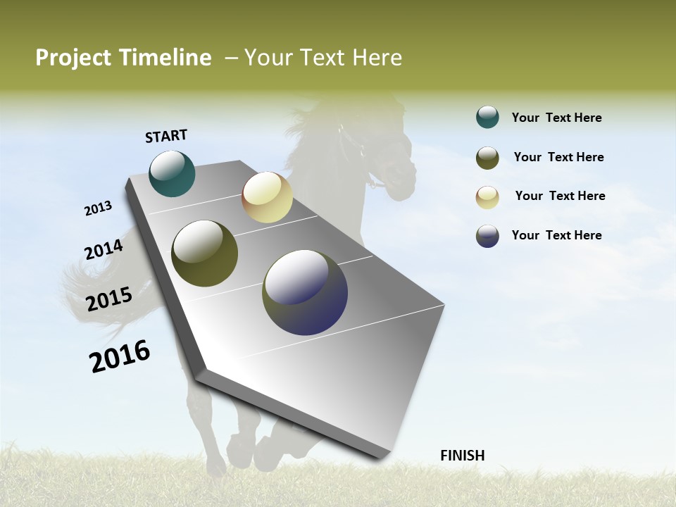 Event Fast Horse Horse PowerPoint Template