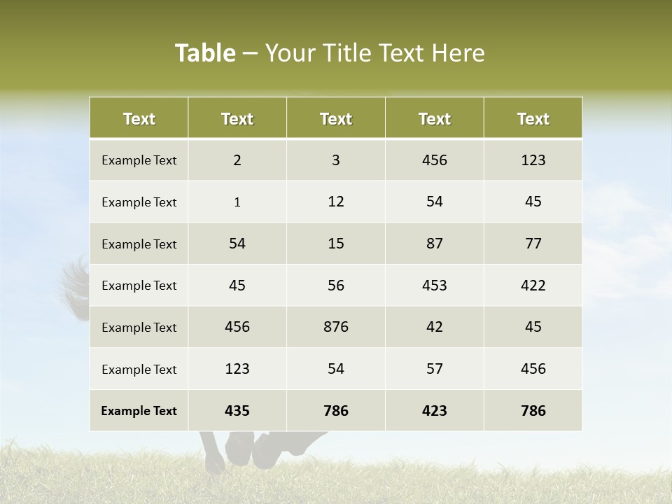 Event Fast Horse Horse PowerPoint Template