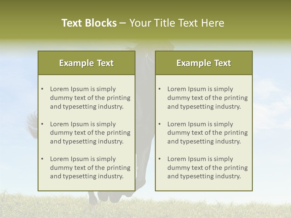Event Fast Horse Horse PowerPoint Template