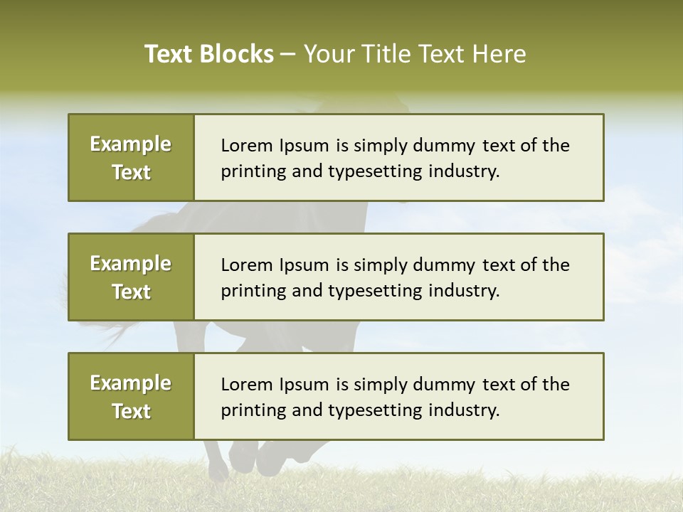 Event Fast Horse Horse PowerPoint Template