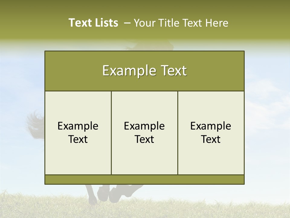 Event Fast Horse Horse PowerPoint Template