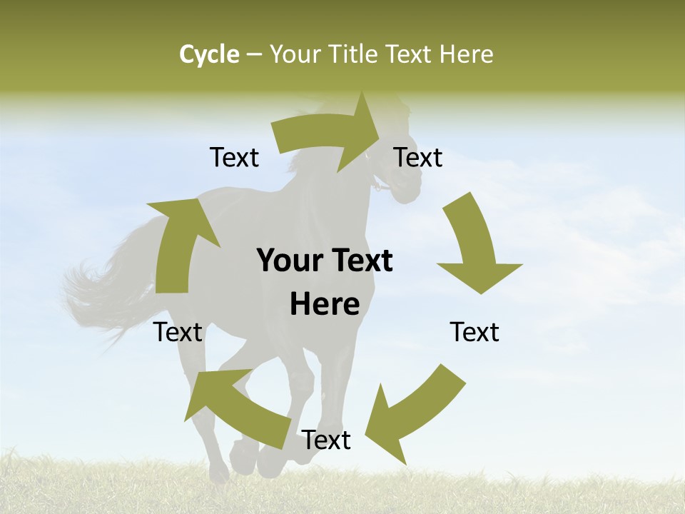 Event Fast Horse Horse PowerPoint Template