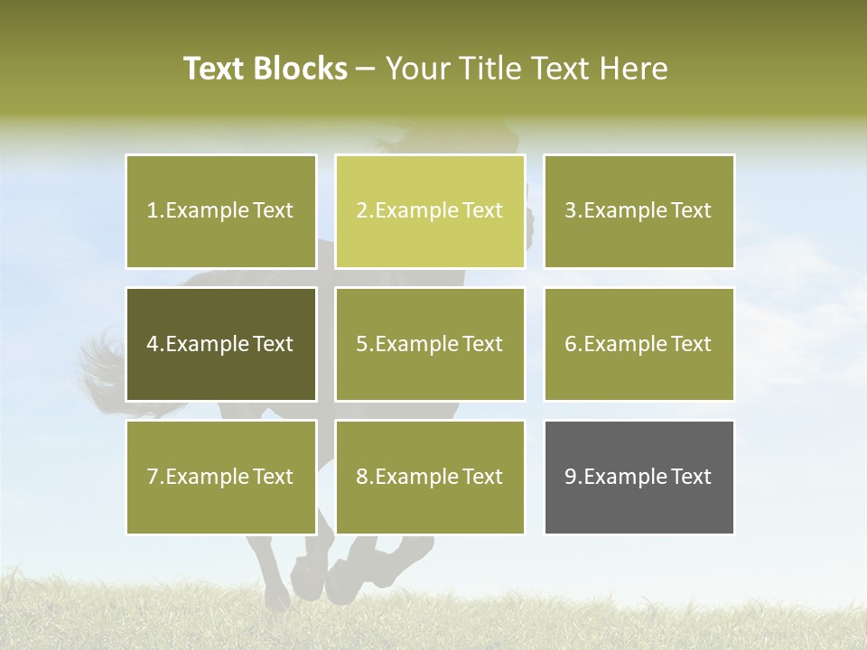 Event Fast Horse Horse PowerPoint Template