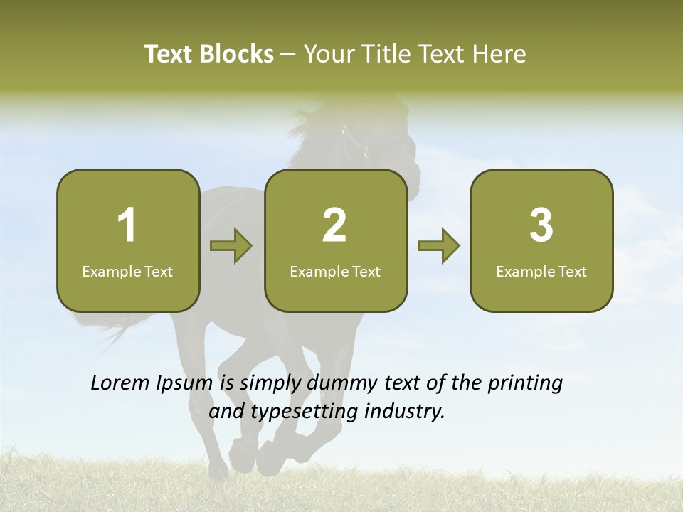 Event Fast Horse Horse PowerPoint Template