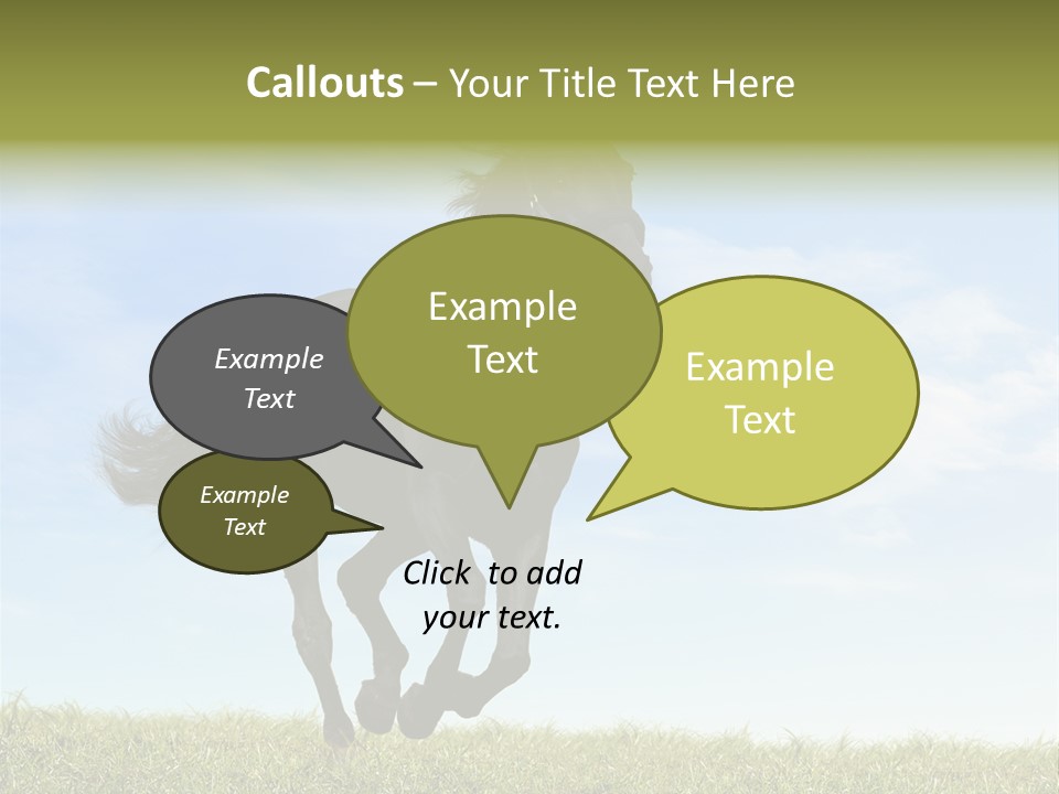 Event Fast Horse Horse PowerPoint Template