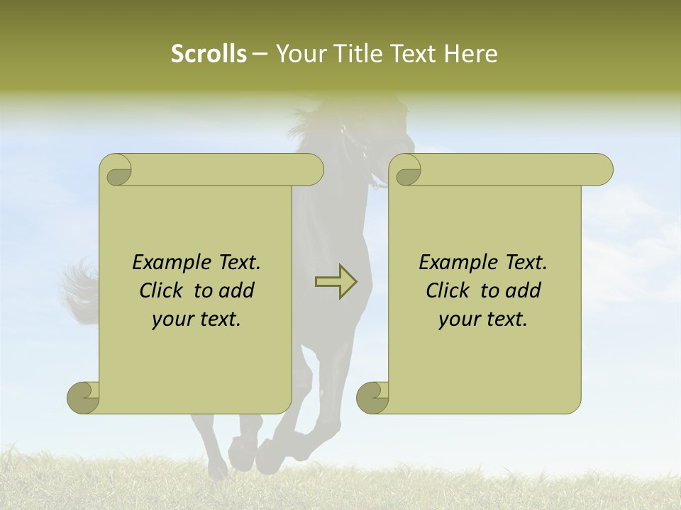 Event Fast Horse Horse PowerPoint Template