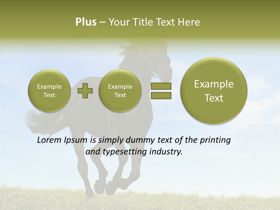 Event Fast Horse Horse PowerPoint Template